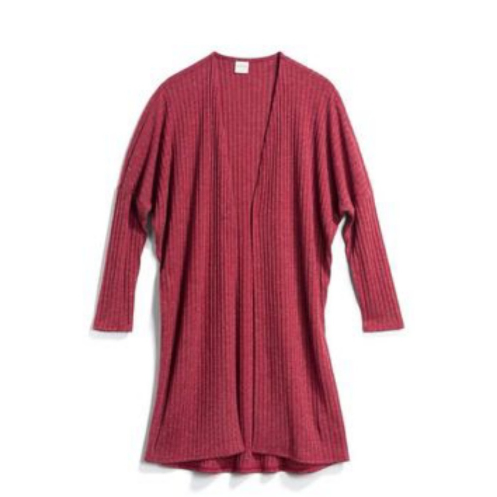 Kaileigh Long red Open Sweater - XS